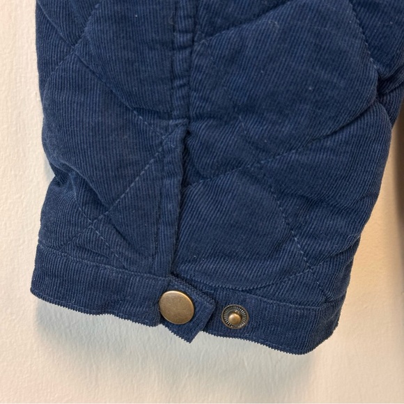 Navy Quilted Corduroy Women's Jacket - Picture 10 of 10